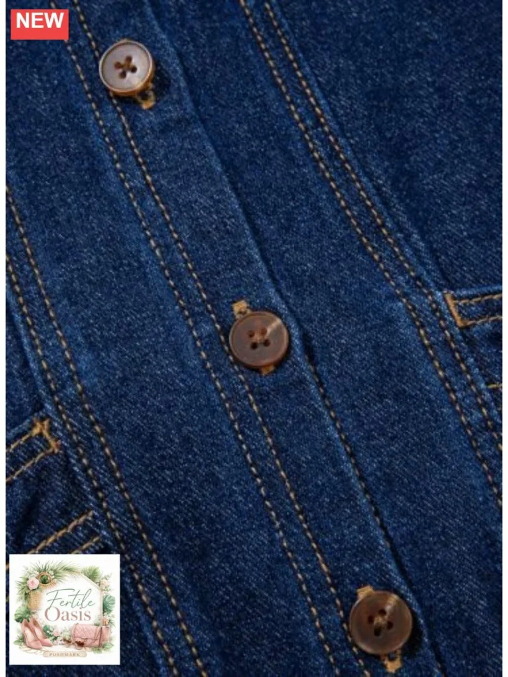 Oversized Denim Jacket Women's Cotton Blend Button Down Coat